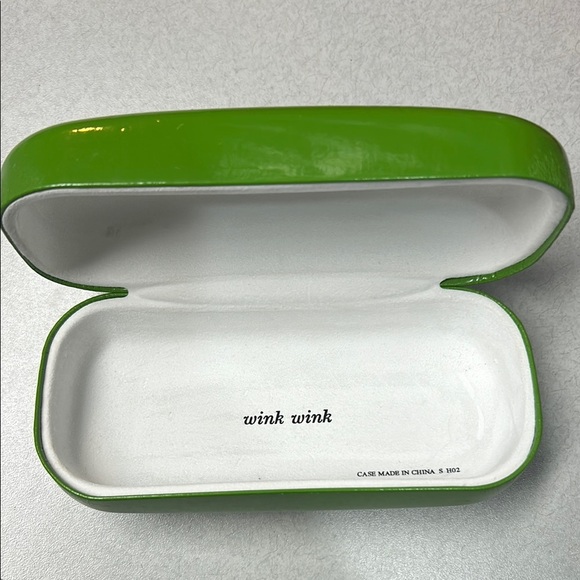 Kate Spade Glasses Case Green Glasses Read Book Eyes Travel Protect Optical Bag - Picture 5 of 8